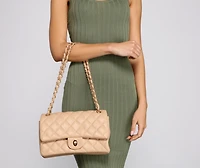 Luxe Vibes Quilted Crossbody Bag