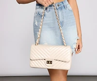 So Luxe Quilted Faux Leather Crossbody Bag