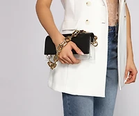 Faux Leather And PVC Statement Crossbody