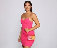 Pretty Chic Diamond Jelly Crossbody