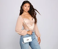 Luxe Details Quilted Diamond Jelly Crossbody