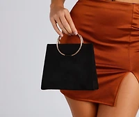 Sophisticated Chic Micro Suede Ring Tote