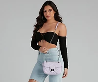 Quilted Pleasure Chevron Crossbody Bag