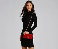 Luxe Vibes Velvet Crossbody Purse