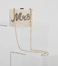 Future Mrs. Beaded Clutch Bag