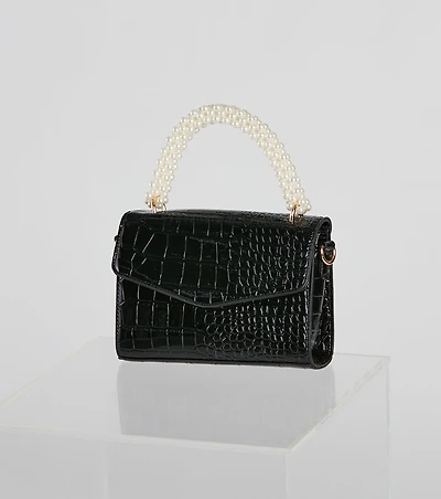 Precious Pearl Handle Crossbody Bag