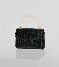 Precious Pearl Handle Crossbody Bag