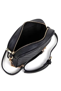 Faux Leather Chevron Crossbody