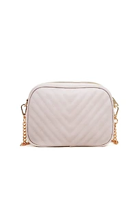 Faux Leather Chevron Crossbody