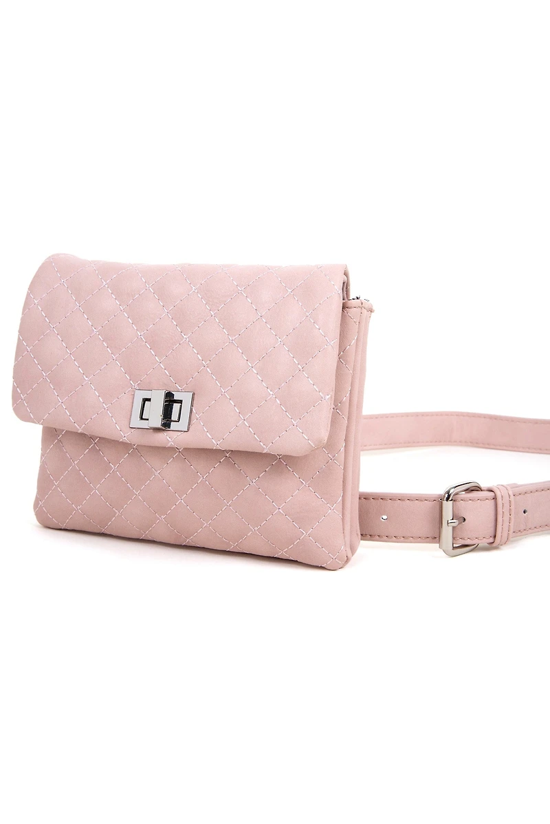 Quilted Crossbody Fanny Pack Belt