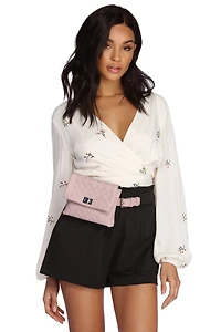 Quilted Crossbody Fanny Pack Belt