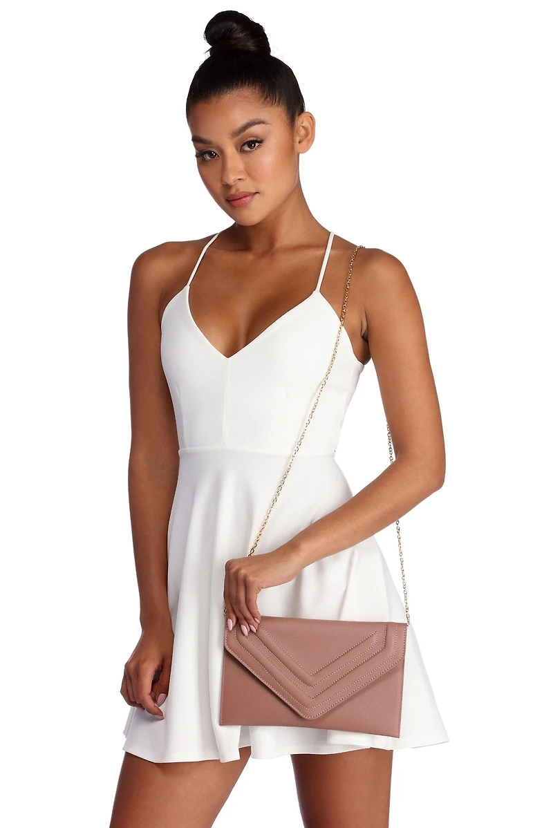 Stitched Envelope Clutch