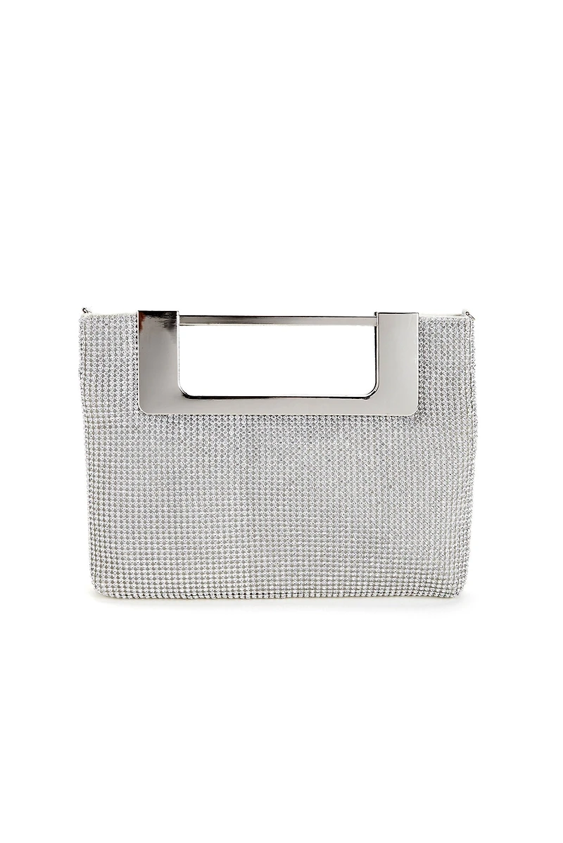 Rhinestone Mesh Handbag