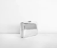 Chrome Chic Box Clutch