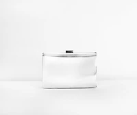 Chrome Chic Box Clutch