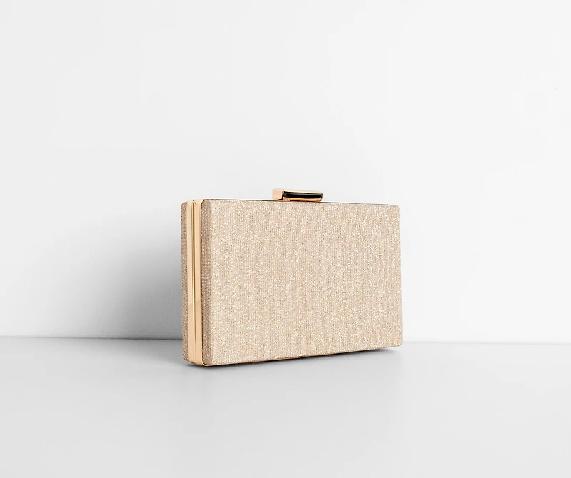 Glittering Mesh Clutch