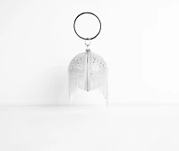 Rhinestone Fringe Sphere Clutch