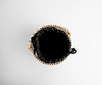 You Go Pearl Rhinestone And Pearl Basket Handbag