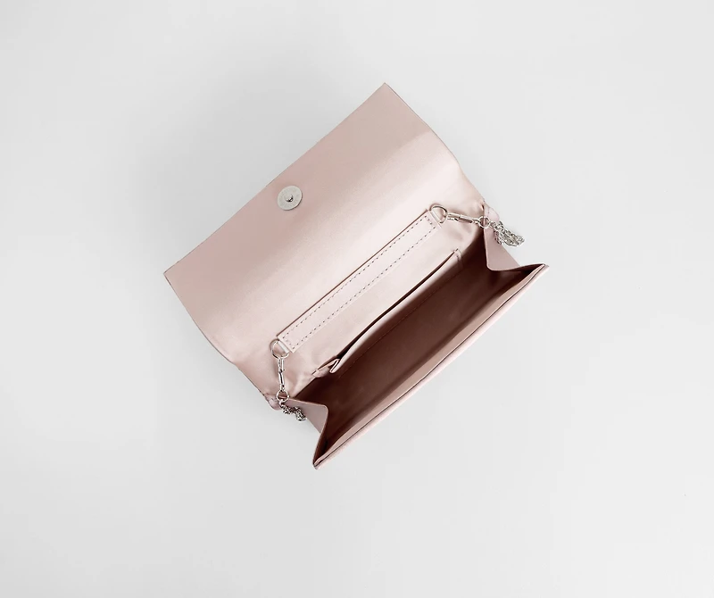 Pop The Rosé Beaded Clutch