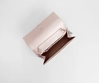 Pop The Rosé Beaded Clutch