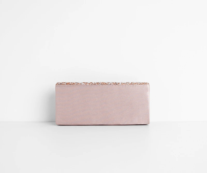 Pop The Rosé Beaded Clutch