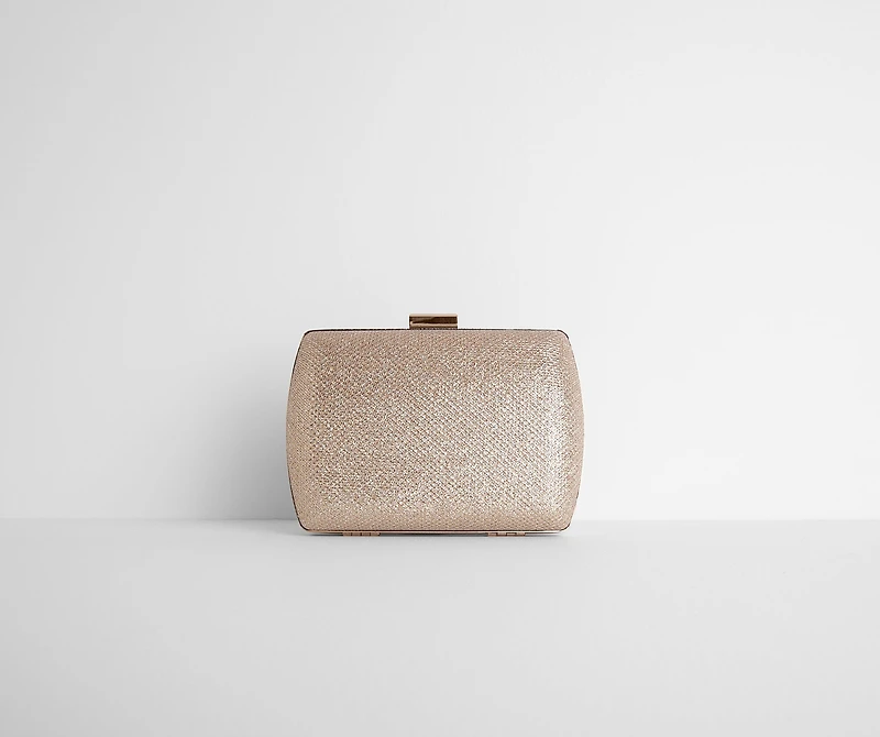 Comin' Clutch Glitter Mesh Evening Bag