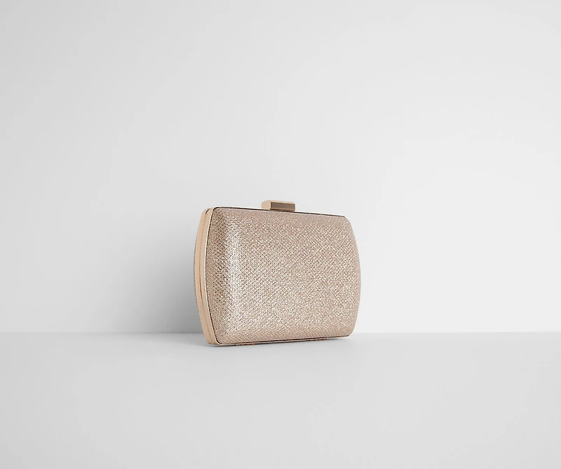 Comin' Clutch Glitter Mesh Evening Bag