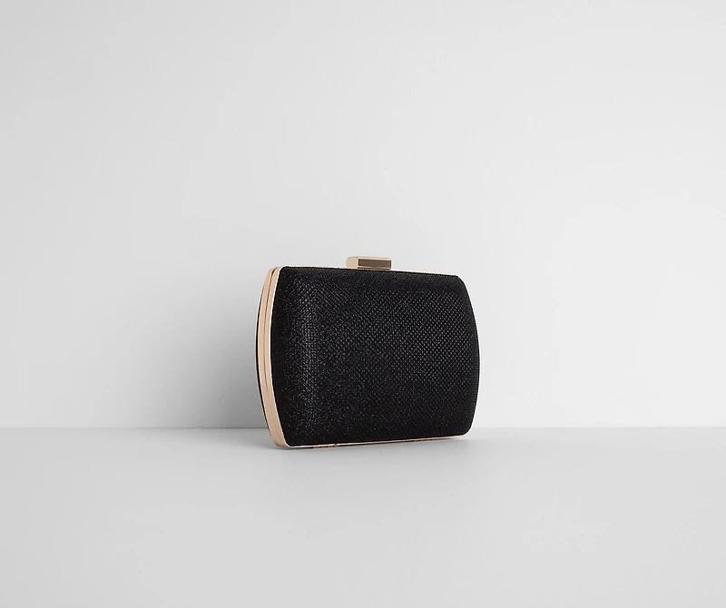 Comin' Clutch Glitter Mesh Evening Bag