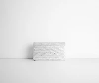 Babez A Star Rhinestone Silver Clutch