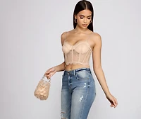Beaded Beauty Acrylic Bucket Bag