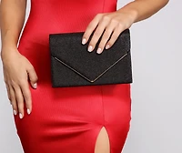Glitzy Vibes Glitter Mesh Clutch