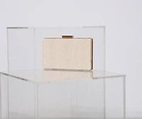 Glitz And Pose Glitter Mesh Box Clutch