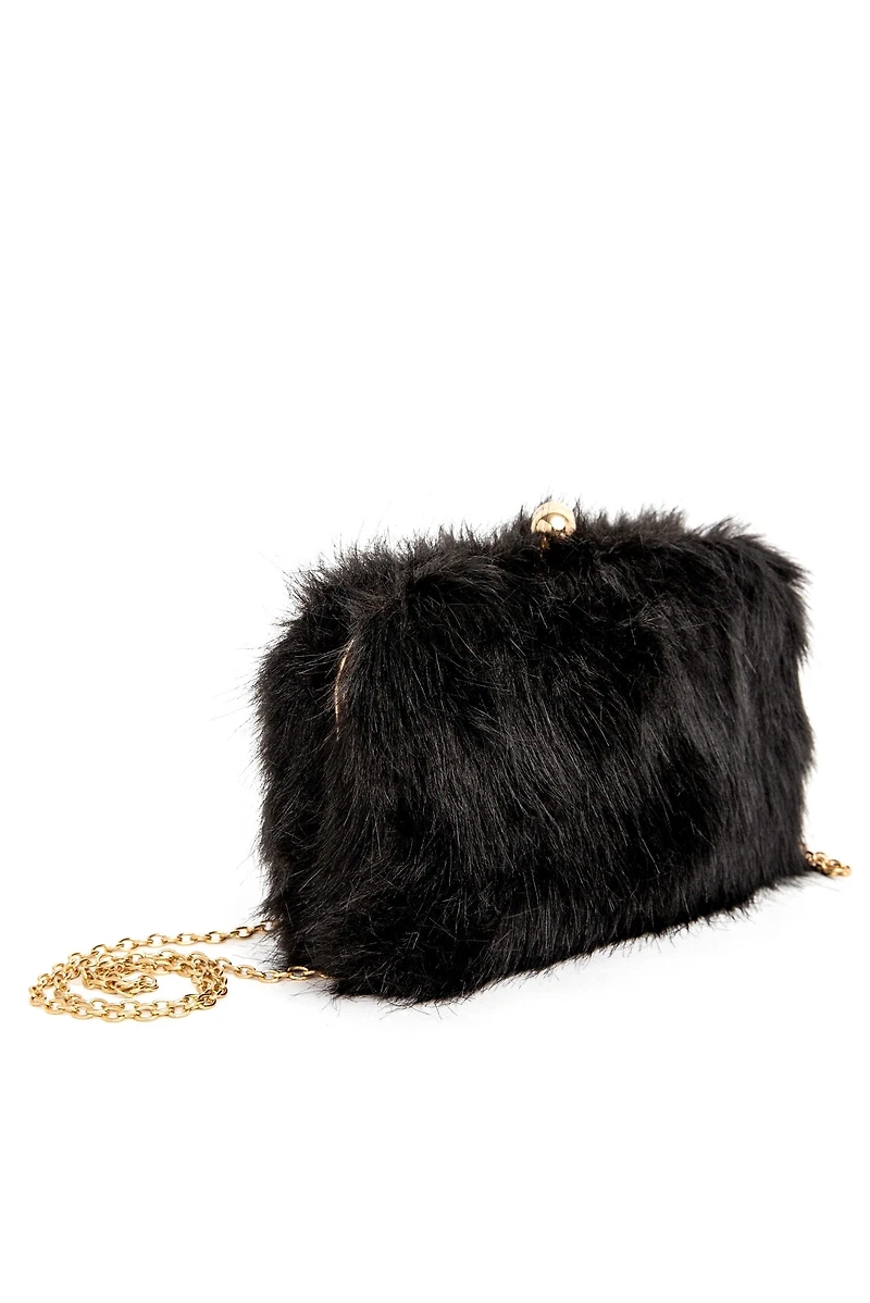 Feelin' Glam Faux Fur Clutch