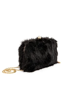 Feelin' Glam Faux Fur Clutch