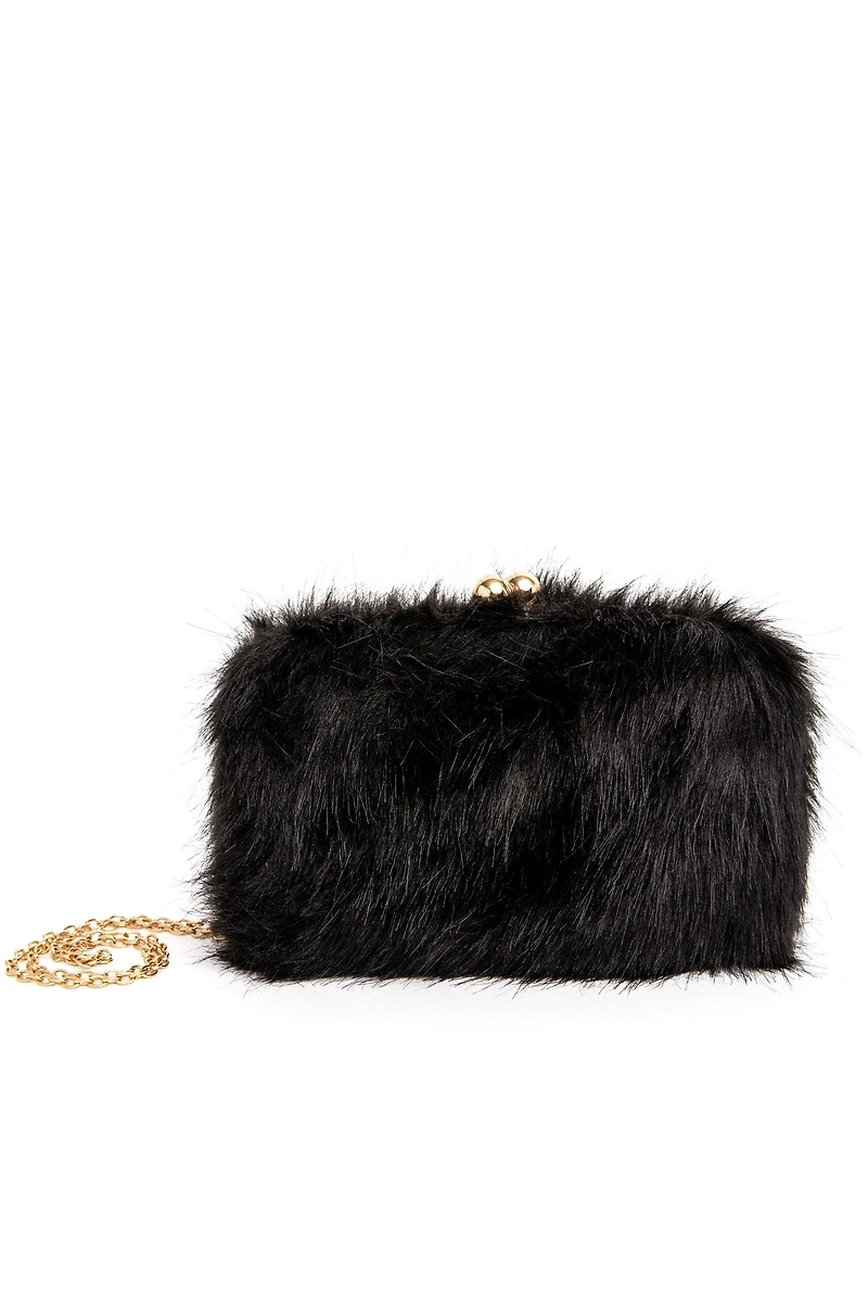 Feelin' Glam Faux Fur Clutch