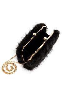Feelin' Glam Faux Fur Clutch