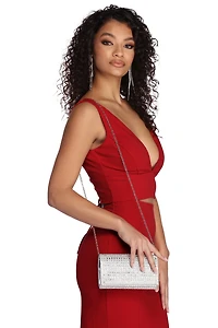 Sparkle And Shine Rhinestone Clutch