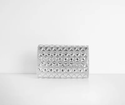 Triangle Rhinestone Clutch