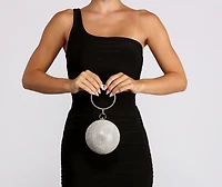 Sparkle On Rhinestone Sphere Clutch