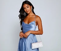 Sparkle & Shine Rhinestone Fold-Over Clutch