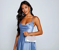 Sparkle & Shine Rhinestone Fold-Over Clutch