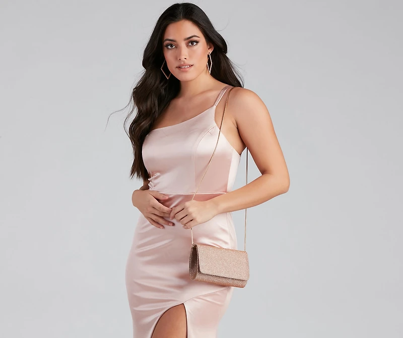 Glitter Daze Mesh Fold-Over Clutch