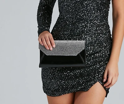Wow Factor Rhinestone Box Clutch