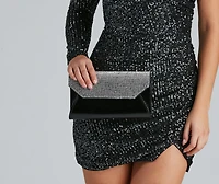 Wow Factor Rhinestone Box Clutch