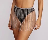 Rhinestone Fringe Belt