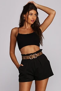 Fab Double D Ring Belt