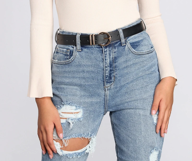 Staple Faux Leather Belt 2 Pack