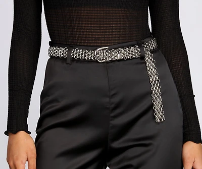 On Edge Woven Chain Belt