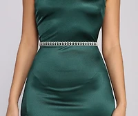 So Luxe Rhinestone O-Ring Belt