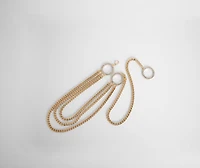 Girl Is Glam Rhinestone O-Ring Chain-link Belt